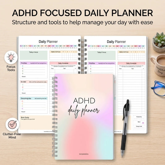 Daily Income and Expense Notebook for Budget Planning with Weekly Tracker for ADHD-Friendly Focus for Personal and Business Use