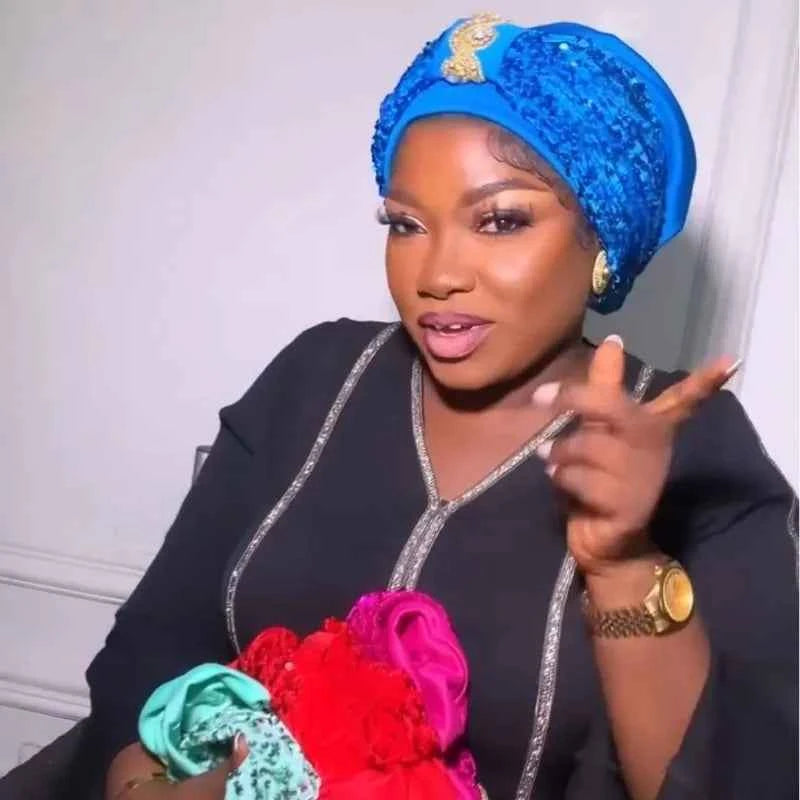 Sequin African Headtie Summer Autumn African Solid Color Party Evening Headtie African Turbans for Women Outfits Caps
