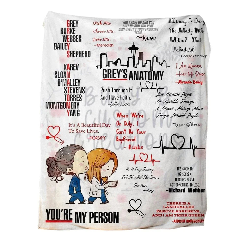 You’re My Person Flannel Blanket – Romantic Couple