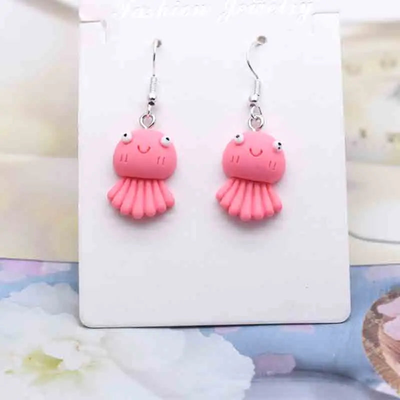 Earring For Women Resin Handmade Cute Animals Ice Cream Drinks Candy Fruits Pissa Drop Earrings Funny Gift