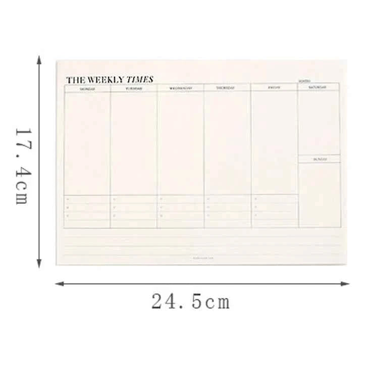 Weekly Planner Monthly Undated Agenda Notebook Schedules Study Planner Korean Stationery Office School Supplies