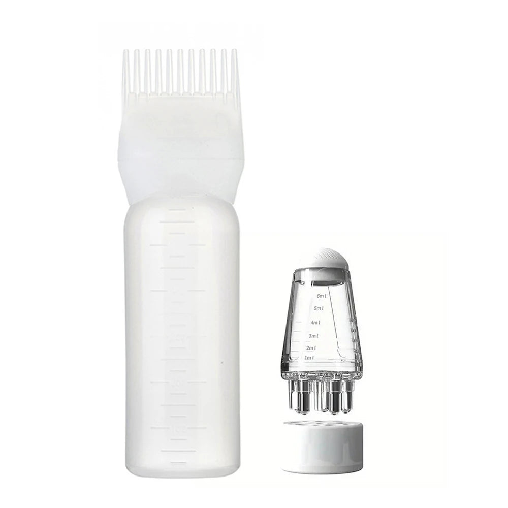 2-piece Hair Dye Tool Set 6.09oz Hair Oil Applicator Bottle and1ml Dil Hair Growth Solid Hair Comb Salon Hairdressing Tools