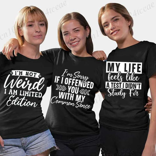 Sarcasm is my favorite Women Casual T-Shirt Harajuku Y2k slogan Designer Ladies Tee tops Female Vintage Trendy Pullover T Shirts