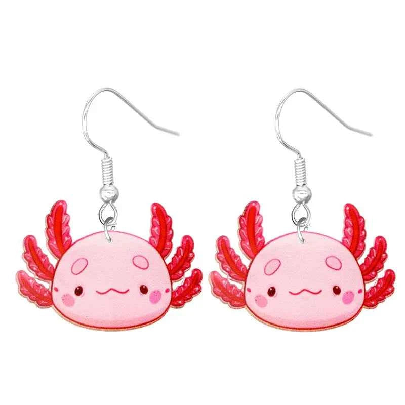 Cute Cat Design Dangle Earrings Acrylic Jewelry Adorable Gift For Women Girls Daily Casual Frog Bee Pig Hamster