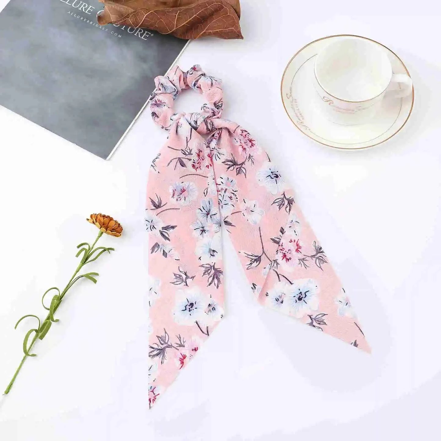 Fashion Dots Scrunchies Long Hair Rope Korean Hair Ties for Women Ponytail Scarf Sweet Elastic Hair Band Hair Accessories