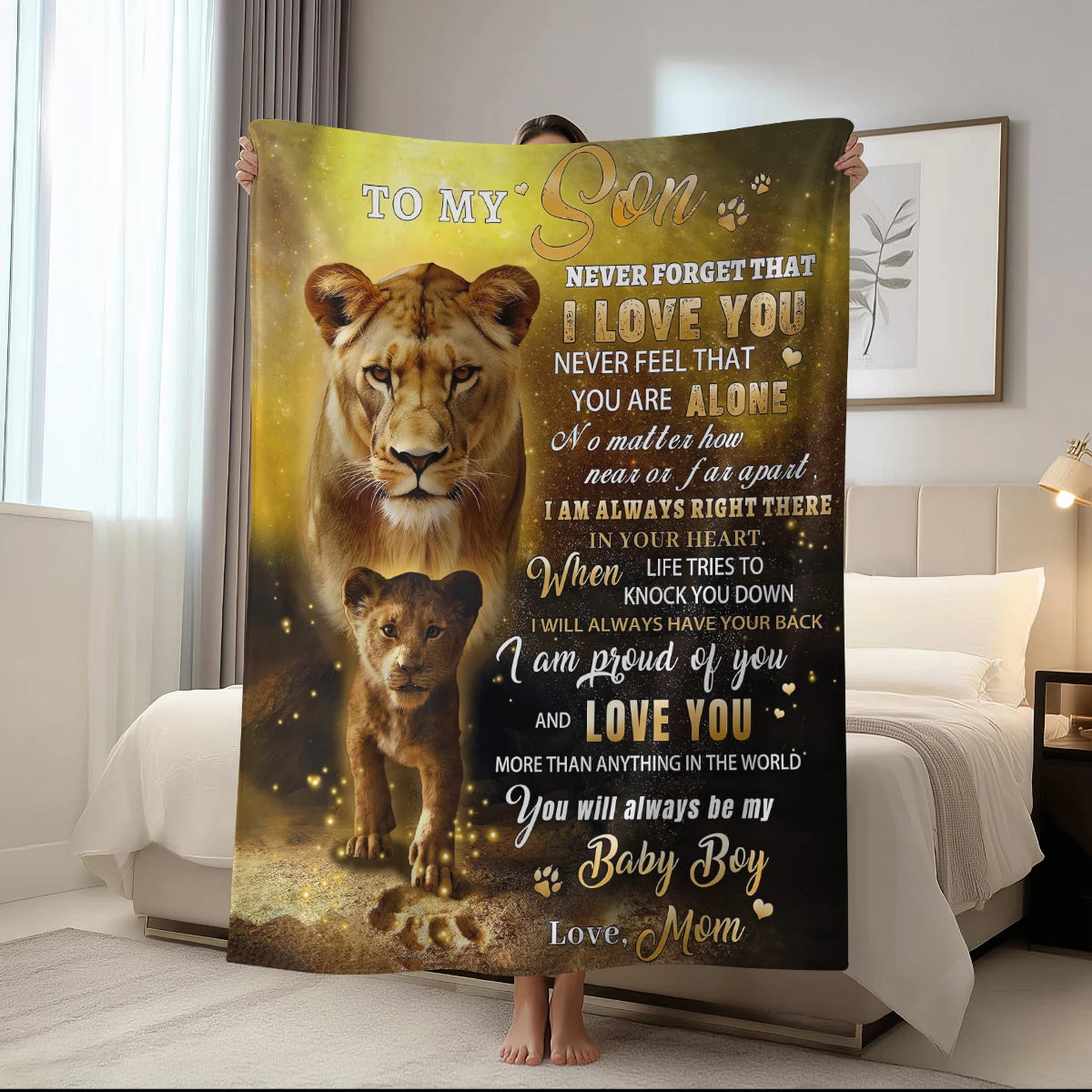 Blanket from Mom & Dad to Son – Soft Flannel Graduation & Birthday Gift