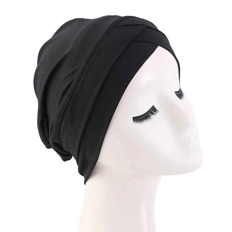 New Women cross muslim hijab inner hat Islamic UnderScarf Arab Wrap Chemo Bandana Muslim Scarf Hijab Bonnet Cap Indian Hat
