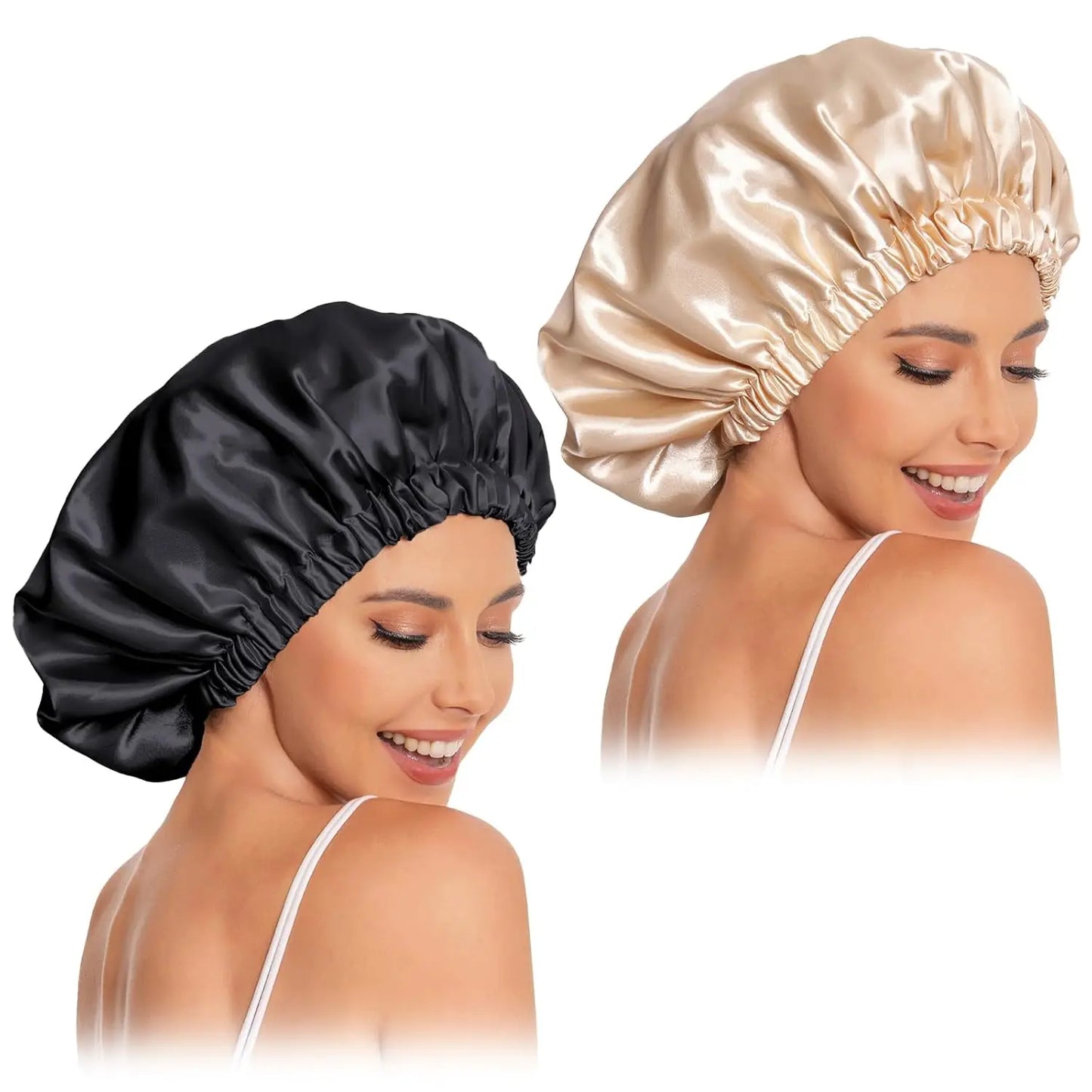 Satin Bonnet Silk Bonnet Hair Bonnet for Sleeping Slouchy Beanie Hat Satin Sleep Cap Women Night Sleep Cap Wrap For Curly Hair
