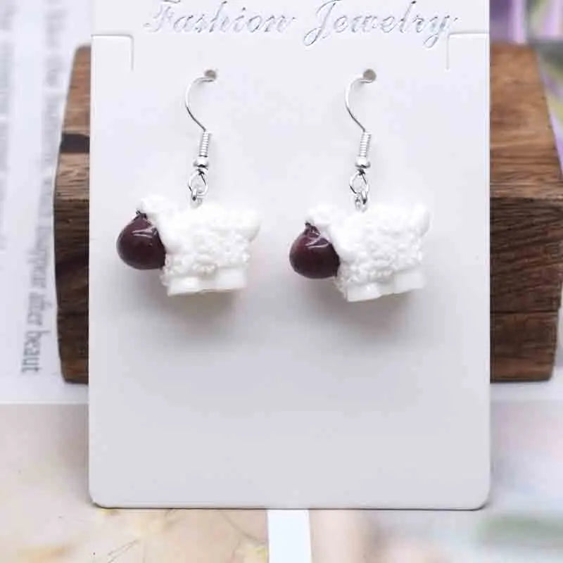 Earring For Women Resin Handmade Cartoons Animals Fruits Vegetables Kawaii Drop Earrings Funny Gifts