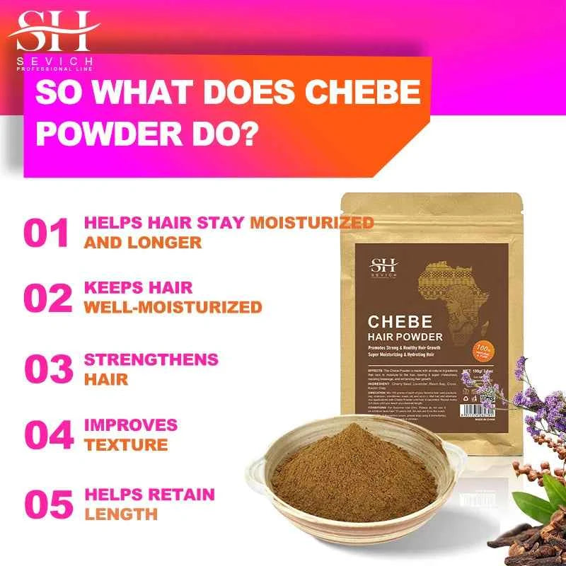 100% Natural Chebe Powder Nourishing Hair Care Mask Chebe Hair Powder Anti Hair Break Dryness Hair Powder Promote Healthy Hair