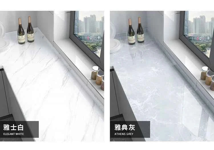 10M x 80CM Marble Self Adhesive Wallpaper Waterproof Oil Proof Kitchen Stickers Thermostability Decorative Film Home Decor