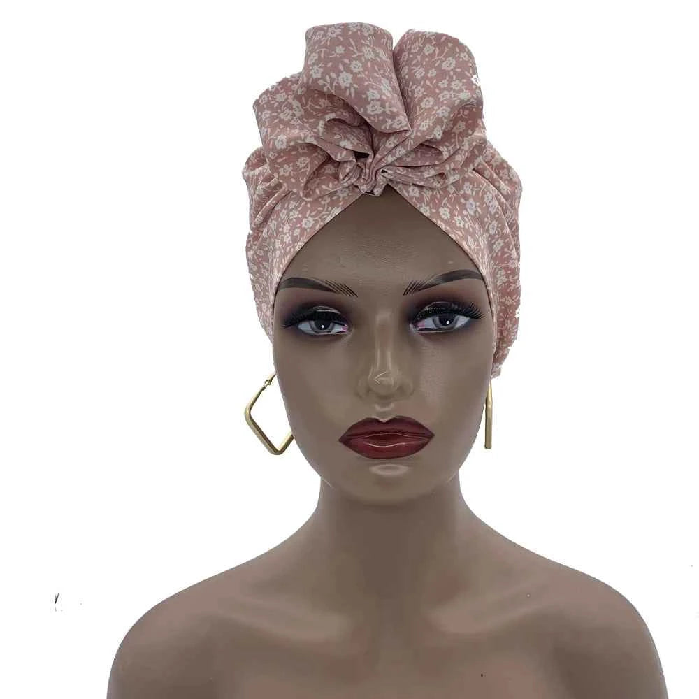 African Head Wrap – Elegant Retro Turban for Women’s Muslim Headscarf & Beanie Cap
