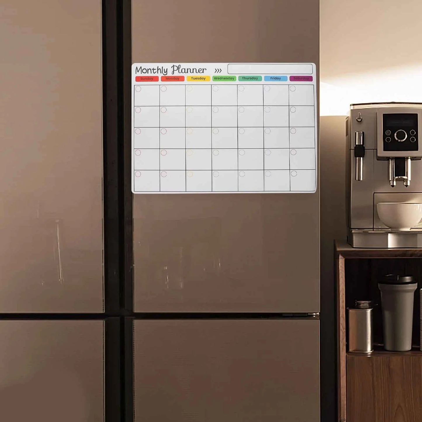 A3 Weekly Whiteboard Calendar Monthly Planner Desk Schedule Fridge Dry Erase Message Board Office Supplies Magnetic