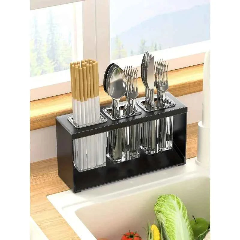 2026 Universal Home countertop drain storage rack, kitchen knife and fork storage rack, chopsticks