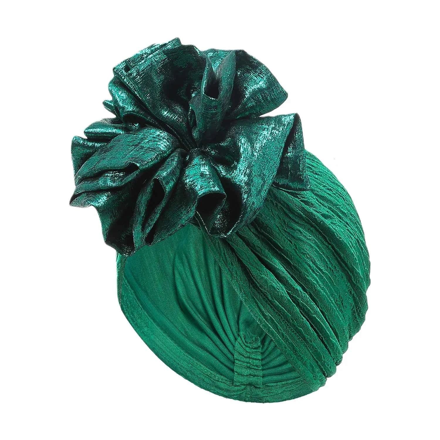 Fashion Women Pleated Turban Cap For Women Auto Gele Headtie Female Head Wraps African Nigeria Wedding Party Headpiece
