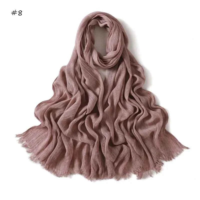 Plain Turbans Tie Dyed Rayon Hijab Scarf Thin Ramadan Ombre Wrap Elastic Shawls High Quality Foulards Muslim Head Snood 180*70Cm