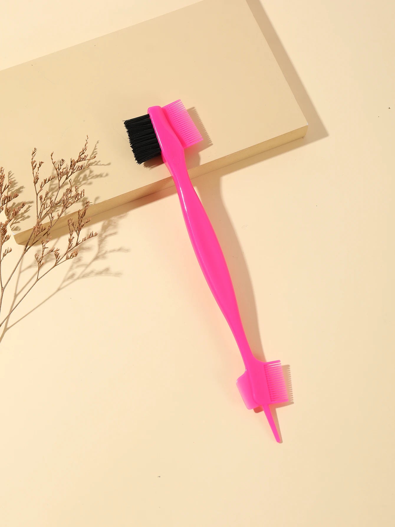 1pc of anti-static hair care comb double-sided edge control brush suitable for hair care comb tools Special for real hair wigs - NamafadStore