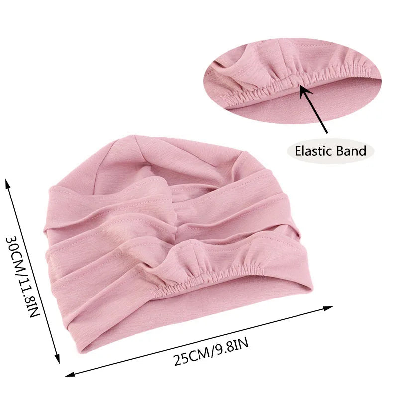 Women Cotton Slouch Beanie Chemo Cap Solid Color Bonnet Inner Hijabs Cap Muslim Head Wraps Femme Wrap Head Elastic Turban Hat
