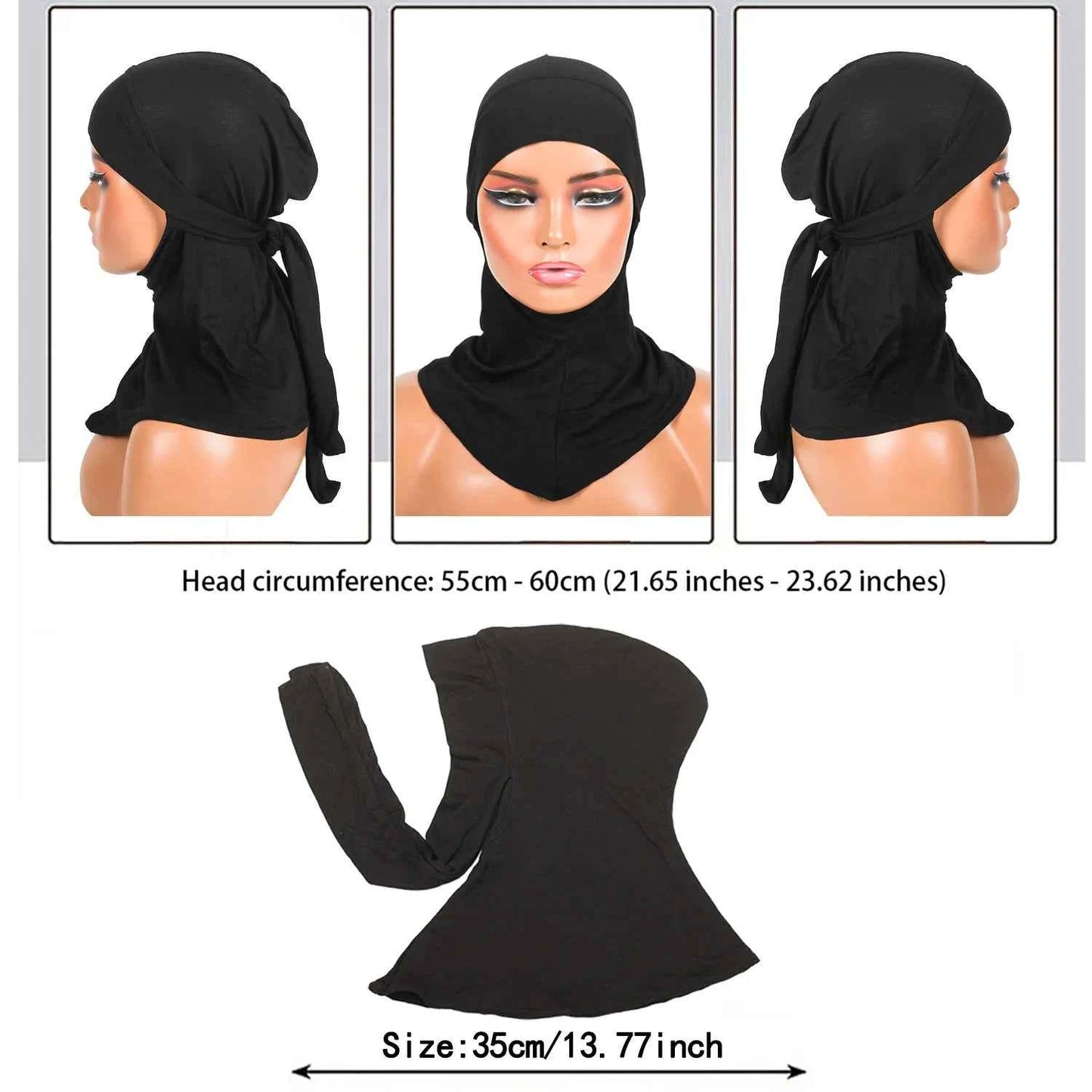 Soft Muslim Turban Hat Inner Hijab Caps Islamic Underscarf Bonnet India Hats Female Headwrap