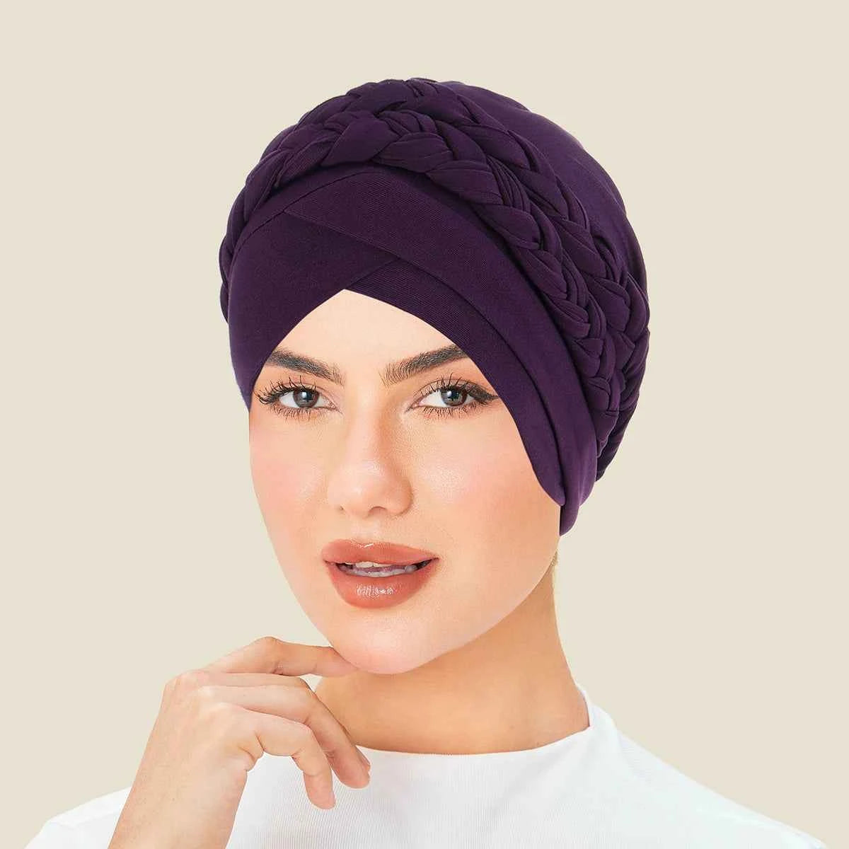 New Head Scarf for Muslim Women Solid Color Turban Bonnet Hijab Caps Inner Hijabs Femme Musulman Arab Wrap Turbantes