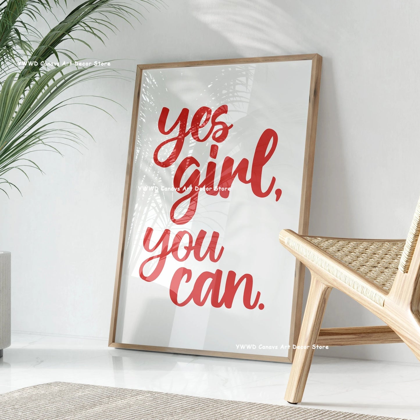 Yes, Girls, You Can Be Sure That Canvas Posters Take Care Groovy Typography Pink Aesthetics Wall Art Printing Modern Home Decor