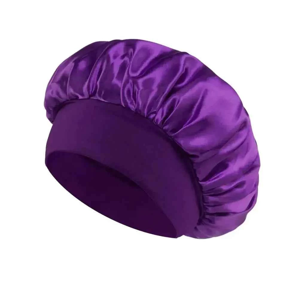 1PCS Satin Bonnet Hair Bonnet for Sleeping,Silk Bonnets for Black Women with Elastic Soft Band for Hair Care