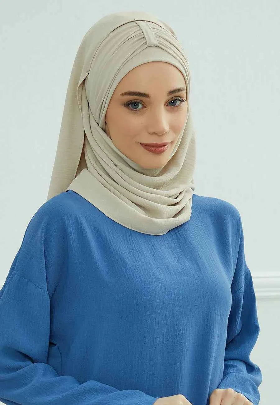 Large Plain Muslim Hat Inner Hijab Caps Ramadan Headwraps Pre-design