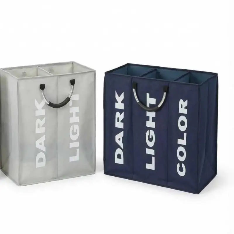 Foldable Waterproof Laundry Hamper – 1, 2 & 3 Compartment Clothes Sorter