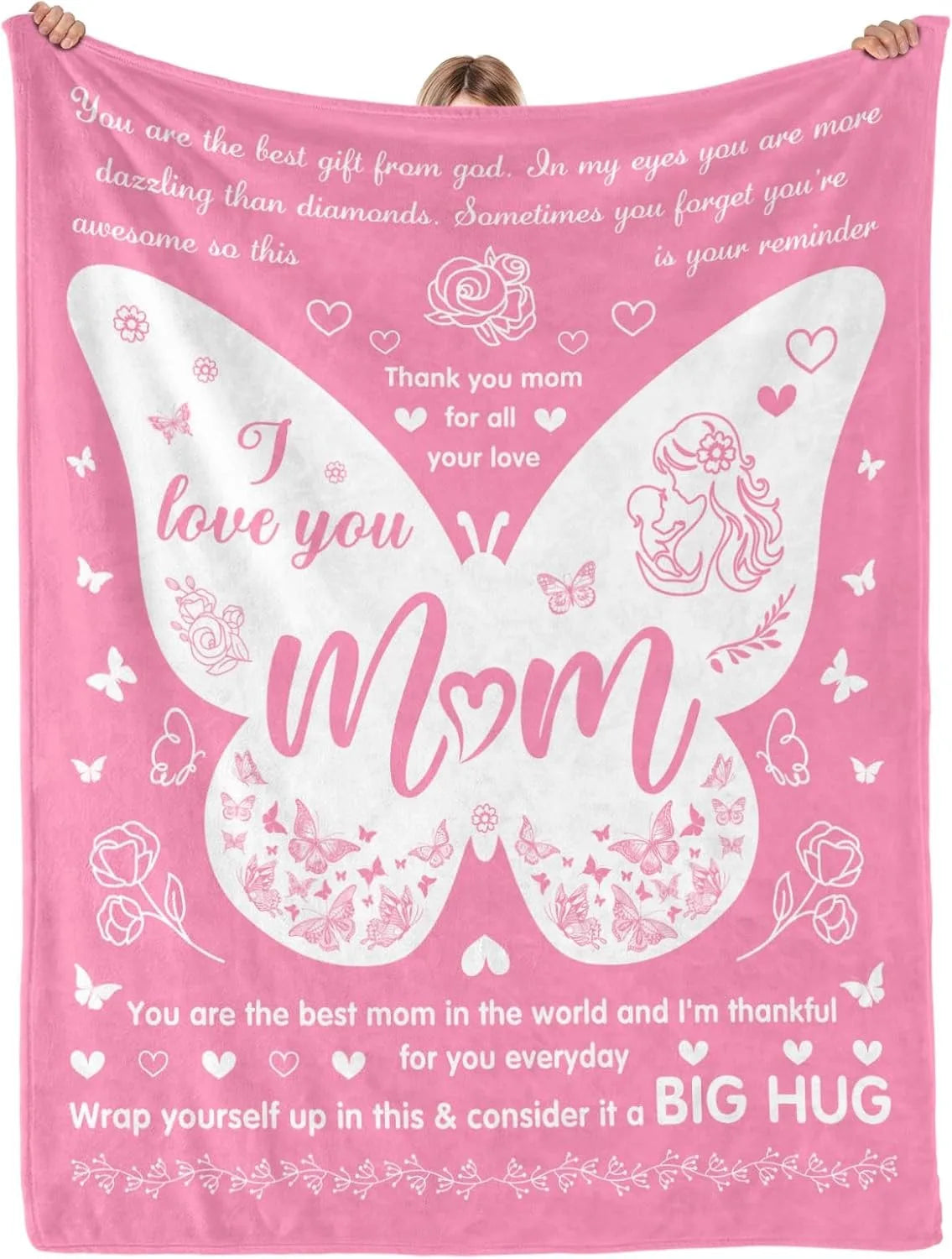 Best Mom Ever Blanket – “Remember I Love You Mum” Gift for Mom