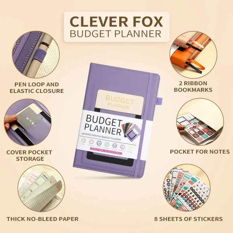 A5 Undated Budget Planner 2 Year Expense Tracker Notebook Bill Organizer Money Savings Financial Book with Pocket