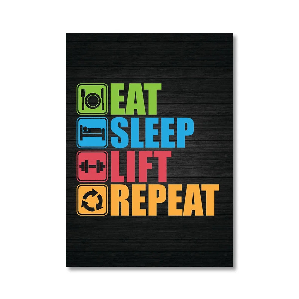 Office Decor Exercise Motivational Quote Minimalist Wall Art Print Canvas Painting Posters for Living Room Modern Home Decor