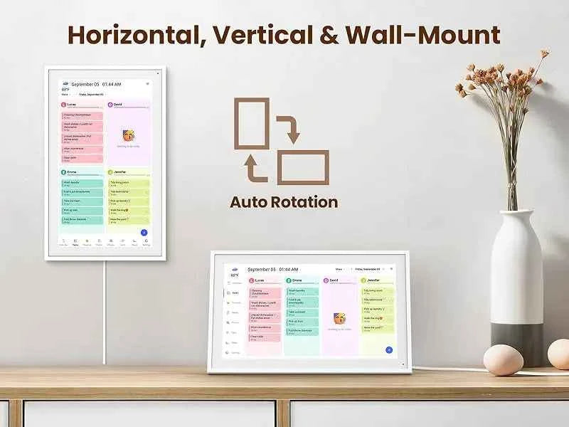15.6 Inch Wall Planner Digital Calendar Chore Chart Smart Touchscreen Interactive Display APP Control 64GB for Family Schedules