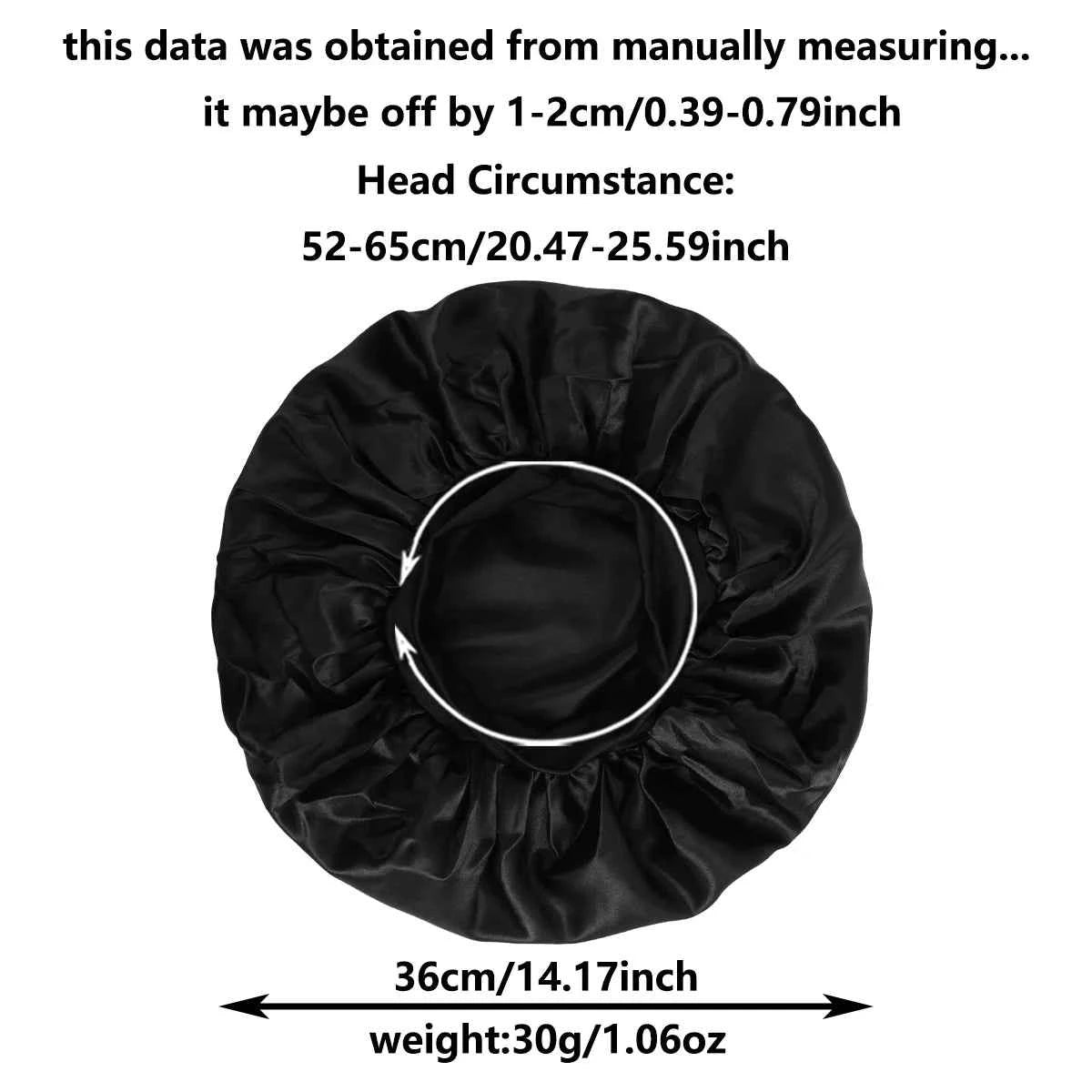 (1-Pack) Reversible Satin Sleep Bonnet Adjustable Wide Band Hair Protection for Nighttime Makeup & Routines Hidden Zodiac Print