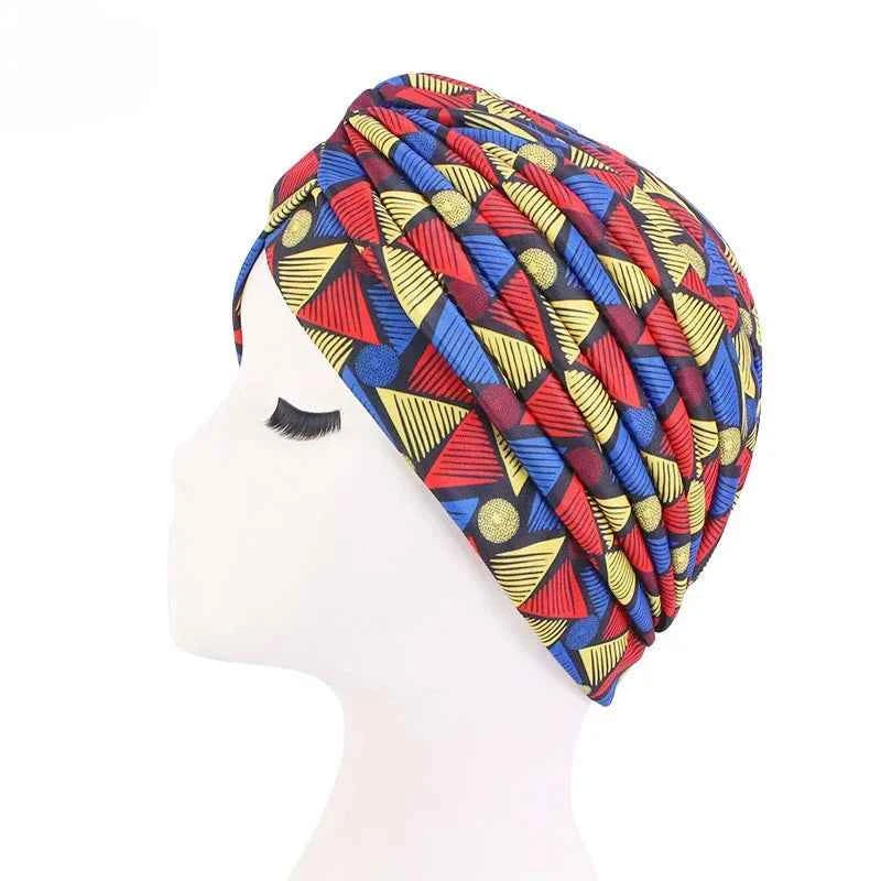 Women Printed Knot Turban Indian Muslim Headwraps Chemo Cap Hijab Beanie Bonnet Head Wrap Bandanas Hair Loss Headscarf