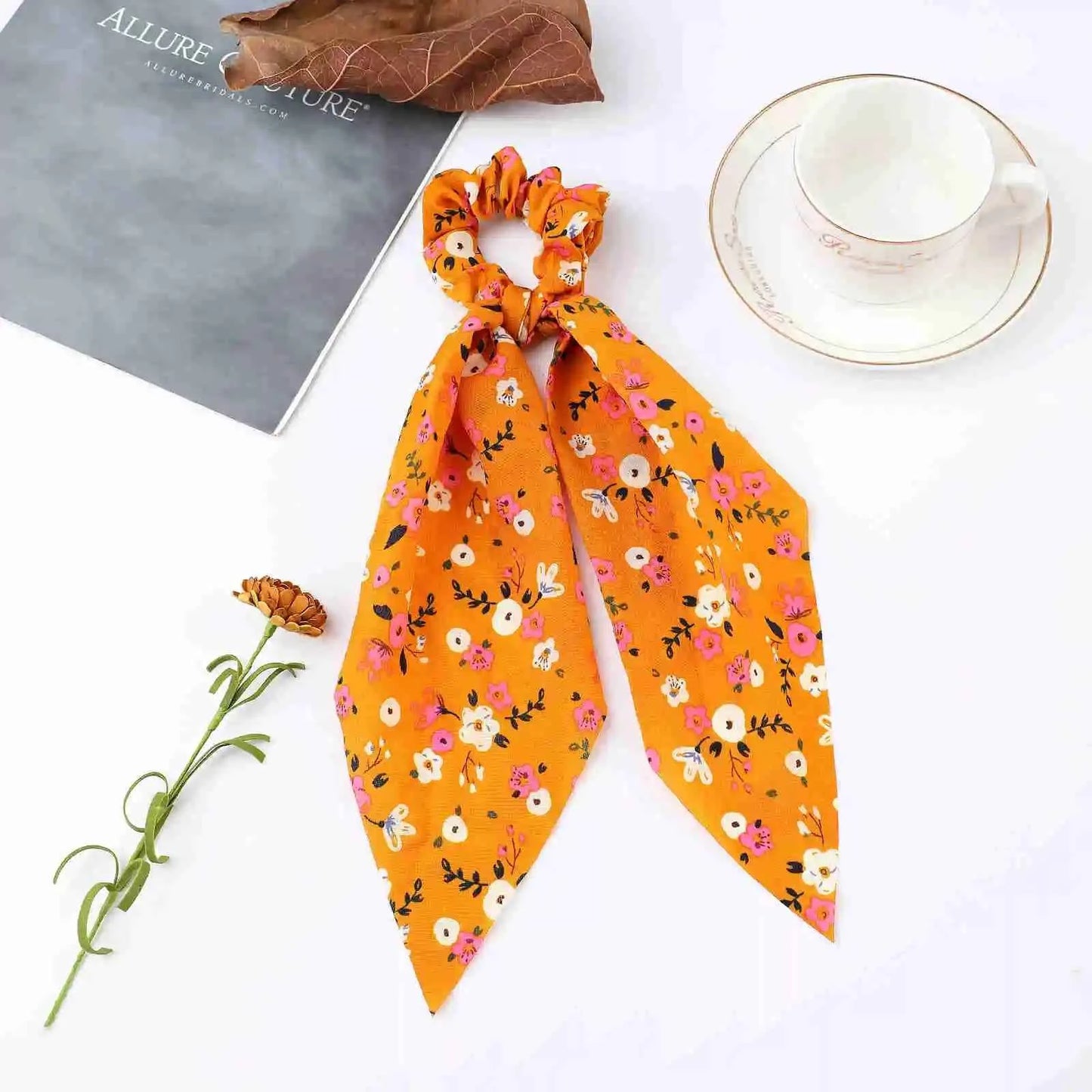 Fashion Dots Scrunchies Long Hair Rope Korean Hair Ties for Women Ponytail Scarf Sweet Elastic Hair Band Hair Accessories