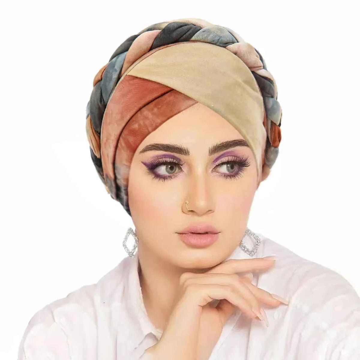 2026 New Head Scarf for Muslim Women Print Braid Turban Bonnet Hijab Caps Inner Hijabs Femme Musulman Arab Wrap Turbantes