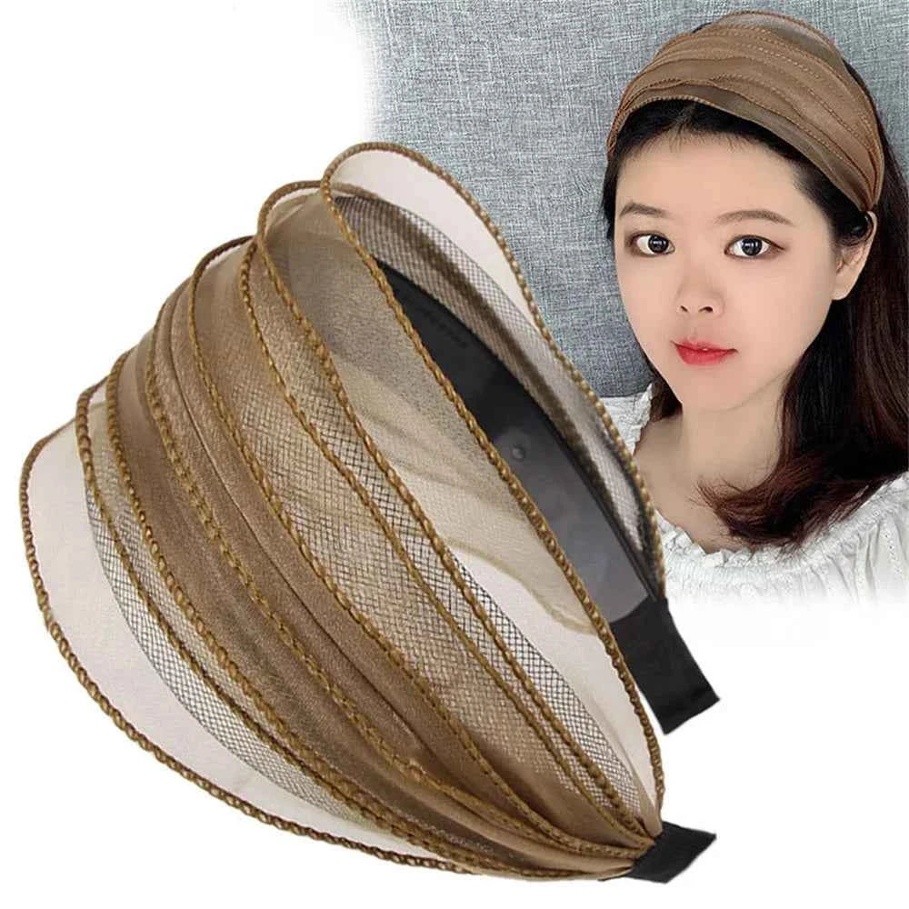 Wide Women Hairband Solid Lace Turban Solid Elastic Hair Bands Hair Accessories Headband for Women Girls Headdress Dropship Gift