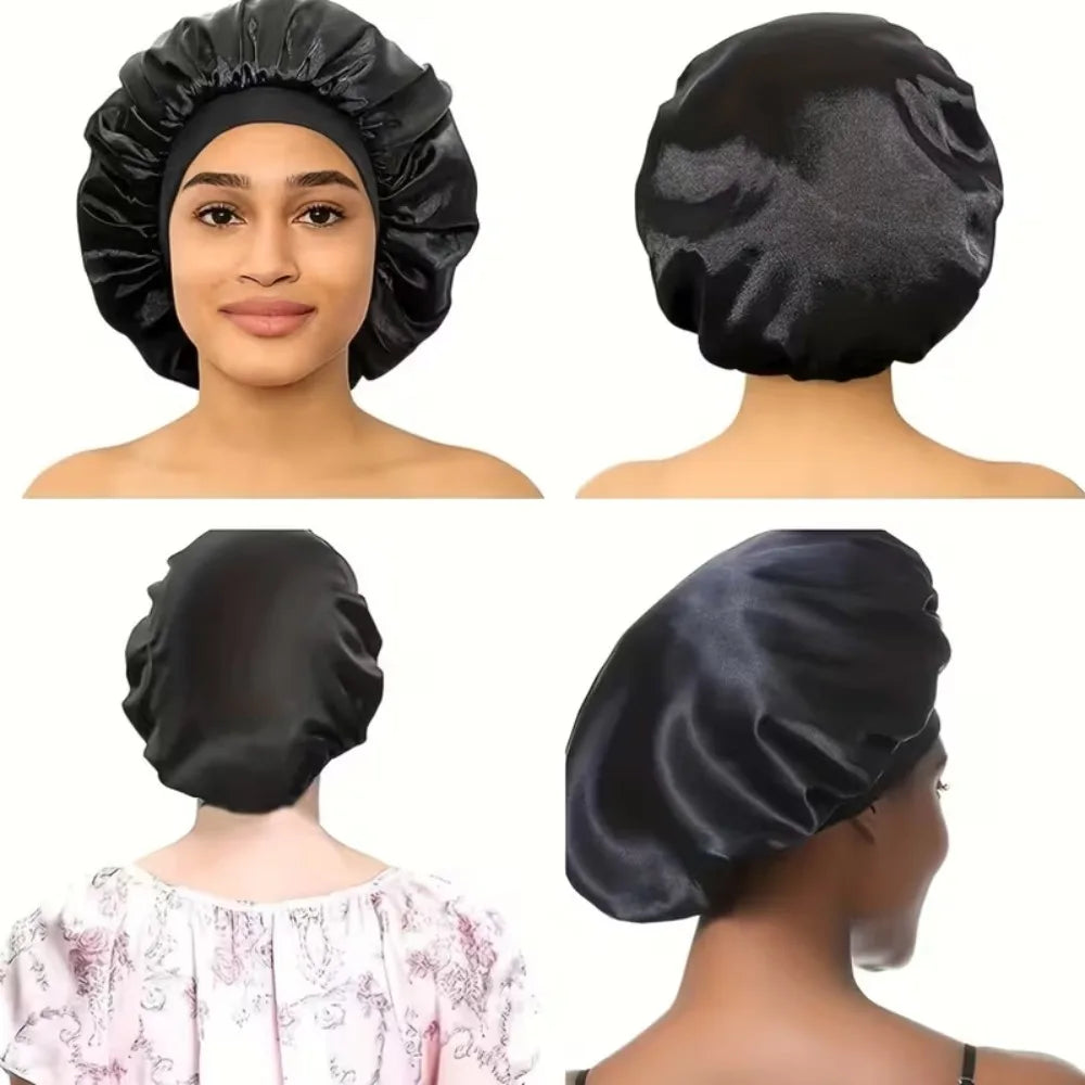 2-Piece Satin Bonnet & Eye Mask Set for Women – Sleep Hair Wrap