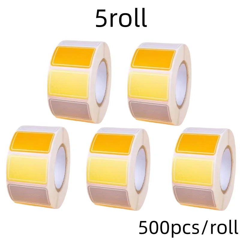 500 Color Coding Labels Stickers – Adhesive Rectangle Labels for Office & School