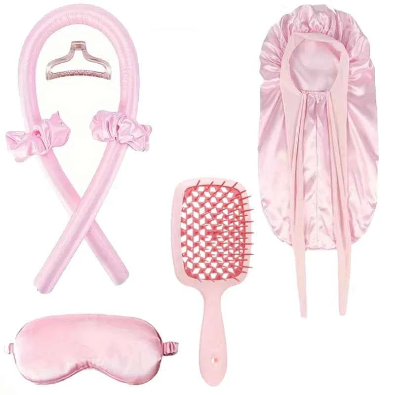 Upgraded Heatless Hair Curling Headband Scarf Soft Sleeping Bonnet for Long Lasting Soft Fluffy Lazy Curls Styling Accessories