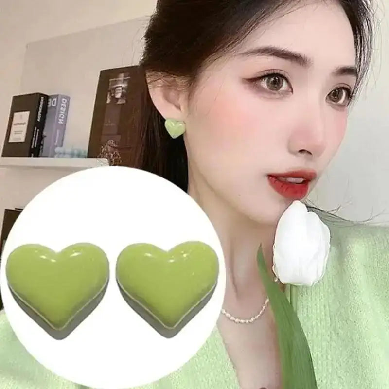 Korean Fashion Heart Drop Earrings For Women Jewelry 2025 Trending Creative Women's Earrings Ear Buckle Accessories Pendientes