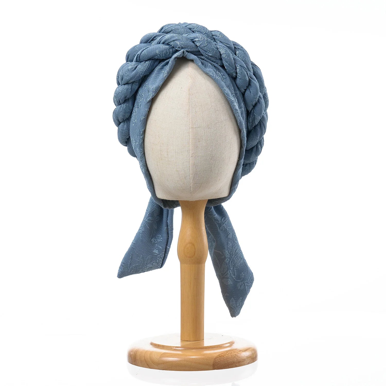 Solid Color Double Braids Turban Caps for Women Fashion Women Muslim Wrap Head Bonnet Headwear Braid Hat Turbante Mujer - NamafadStore