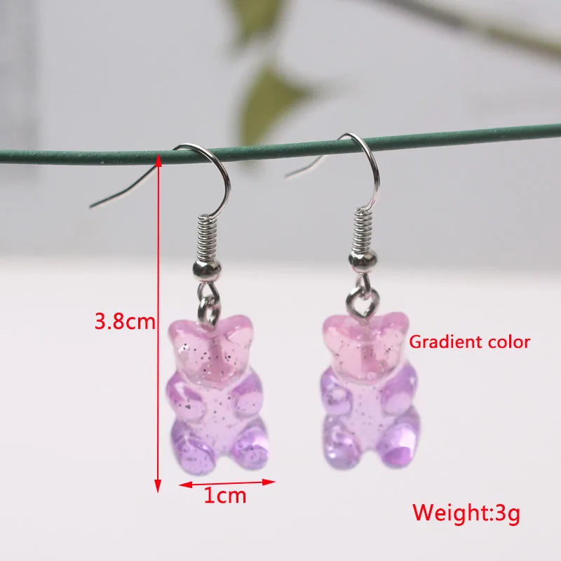 Purple Color Women Dangle Earrings Small Round Unusual Earrings Fashion Flower Butterfly Hanging earrings pendientes mujer