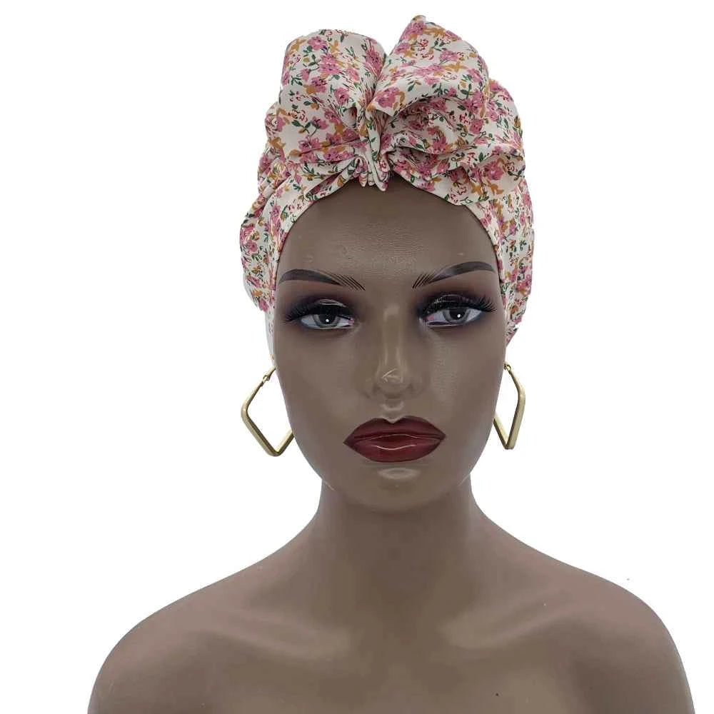 African Head Wrap – Elegant Retro Turban for Women’s Muslim Headscarf & Beanie Cap