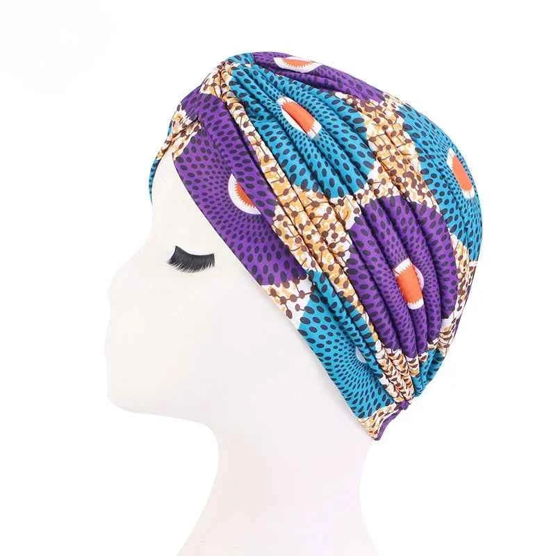 Women Printed Knot Turban Indian Muslim Headwraps Chemo Cap Hijab Beanie Bonnet Head Wrap Bandanas Hair Loss Headscarf