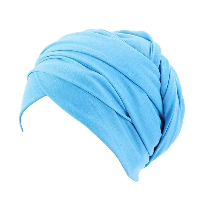 New Women Solid Color Cotton Magic Turban Hijab Head Wrap Extra Long Tube Indian Headwrap Scarf Tie Hair Loss Islamic Headwrap