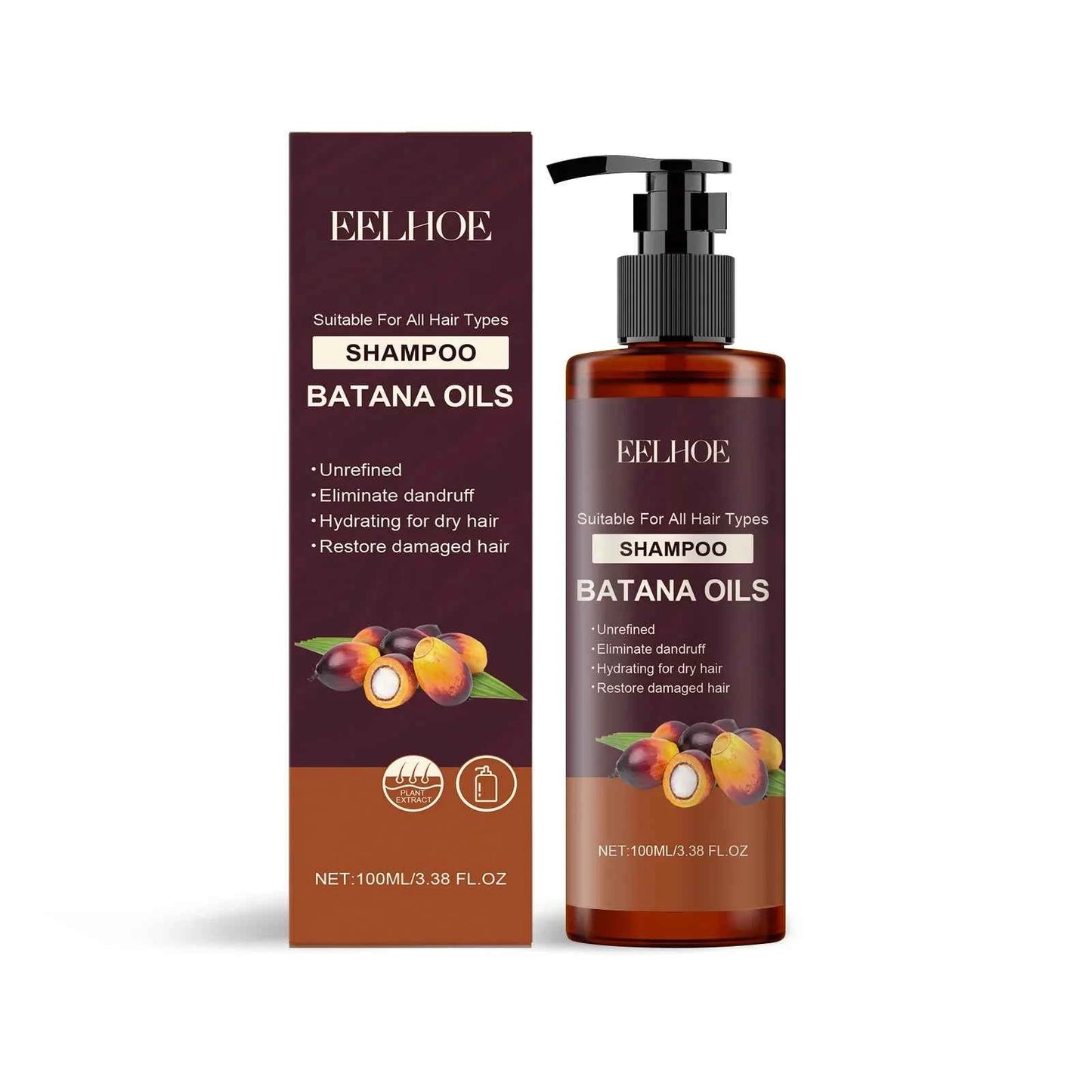 Batana Strengthening Hair Shampoo Conditioner Anti Frizzy Moisturizing Scalp Soften Hair Smoothing Repair Damaged Hair Care Set