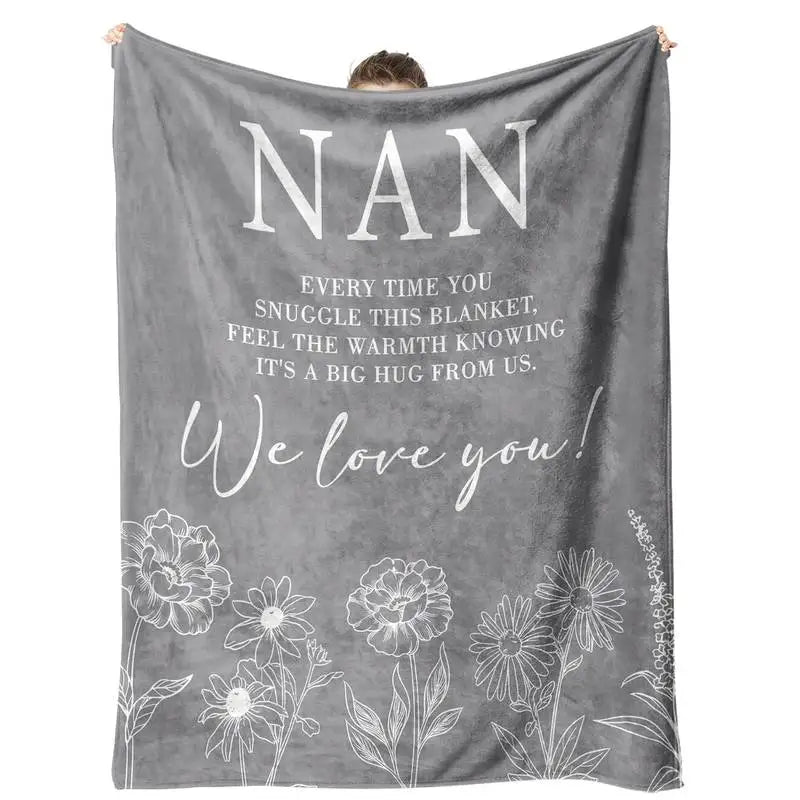 50th Birthday Throw Blanket – Funny Milestone Collage Blanket Gift