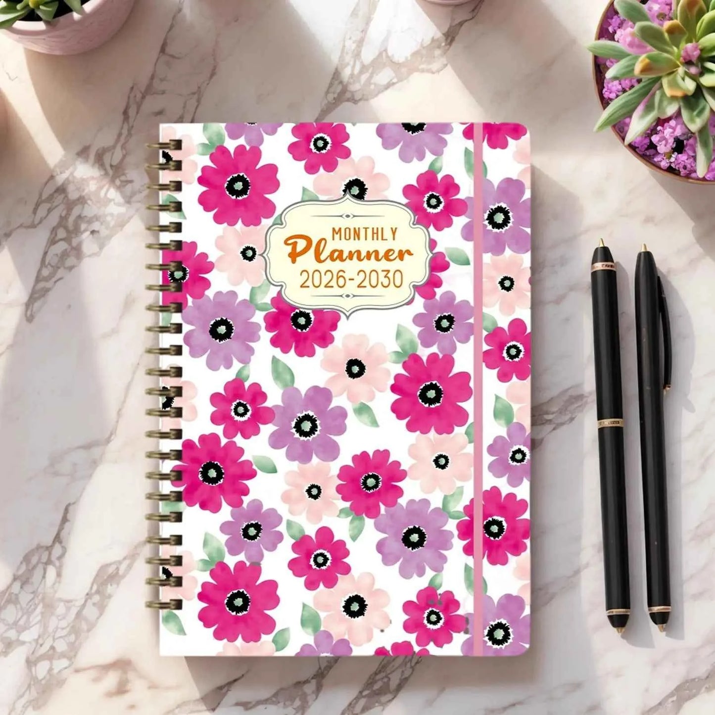 Coil Bound Monthly Planner 2026-2030 Long-Term Planning Datebooks Weekly And Monthly Planner For School Student Business