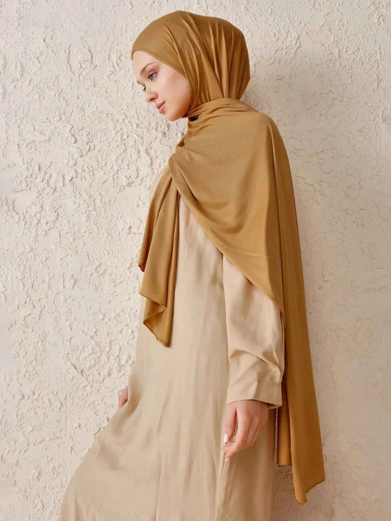 Premium Modal Cotton Jersey Hijab Scarf Muslim Long Shawl Women Plain Soft Turban Tie Head Wraps Africa Female Headband 170x60cm